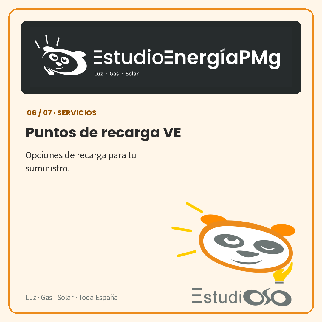 Puntos de recarga VE